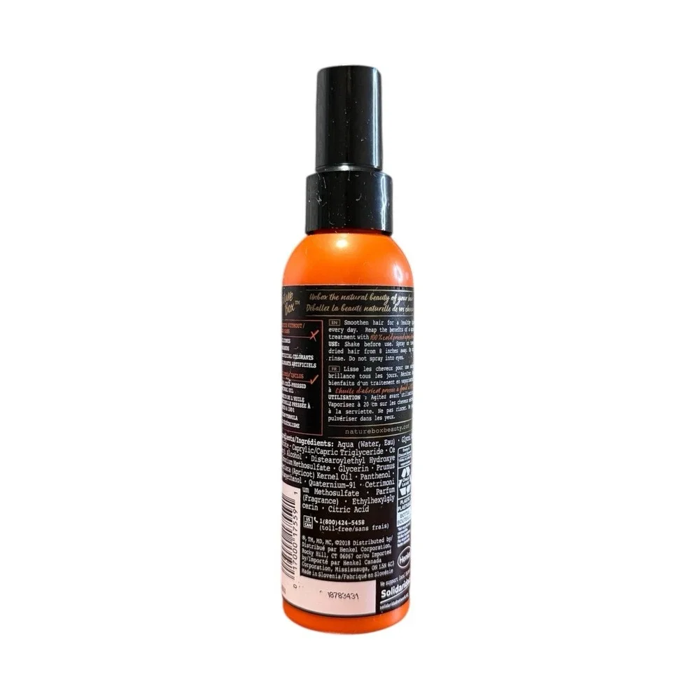 Nature‎ Box Shine Spray Apricot Oil Hair Nourishment Shine No Paraben 5.1oz